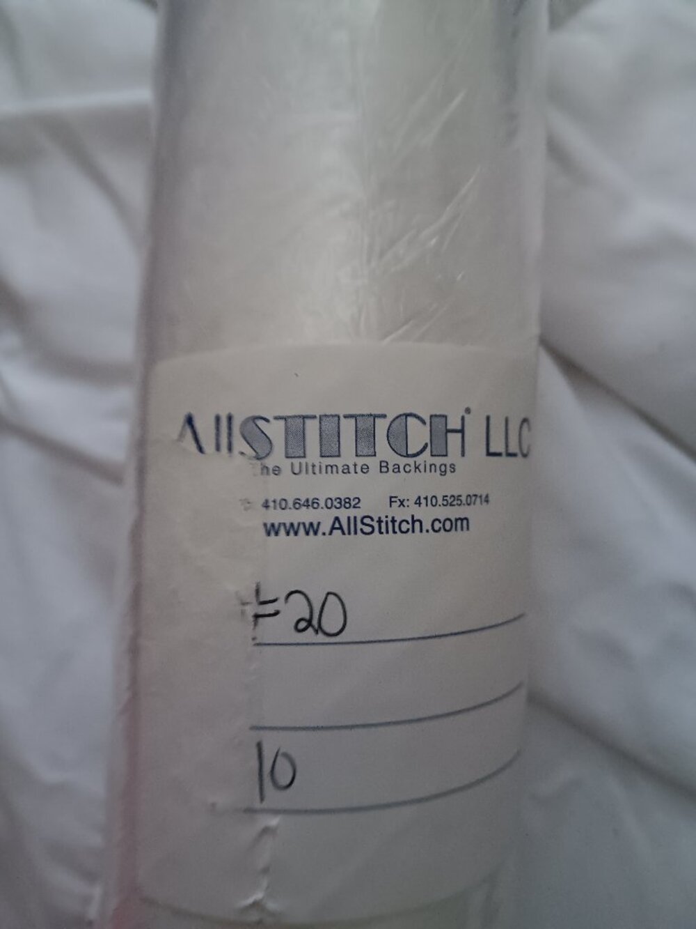 All  Stitch tear away stabilizer  white 14x 10 yards